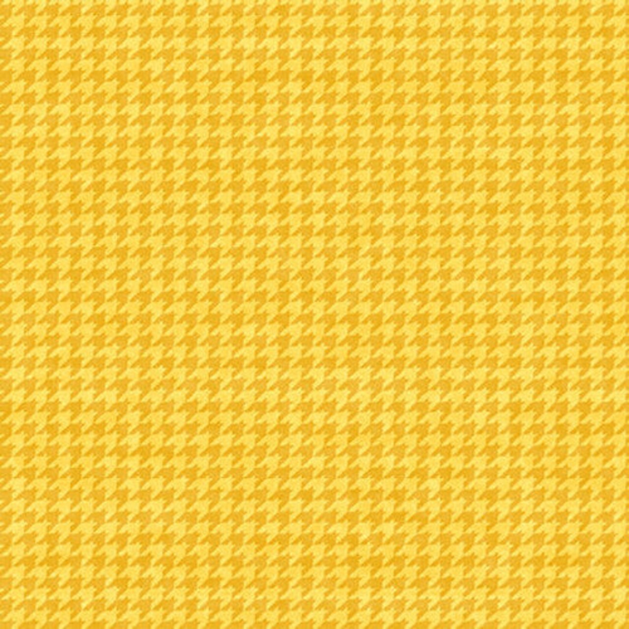 Fabric Henry Glass Yellow Gold Houndstooth Basics by the Quarter Yard 8624-34